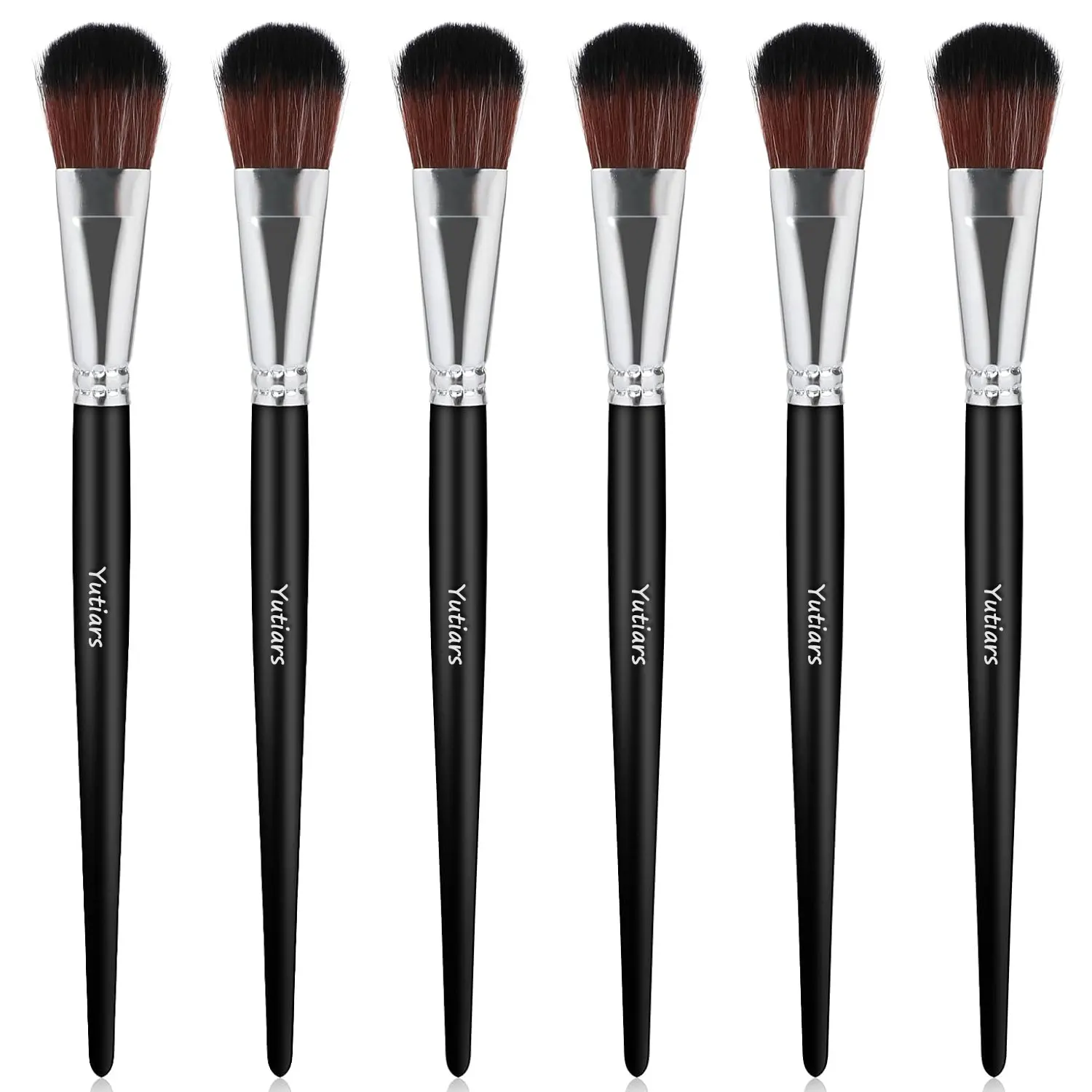 6pcs Mop Brush For Acrylic Painting 1 Inch Blending Brush Paint Brushes For Acrylic Face Body Painting Oval Mop Acrylic Brush