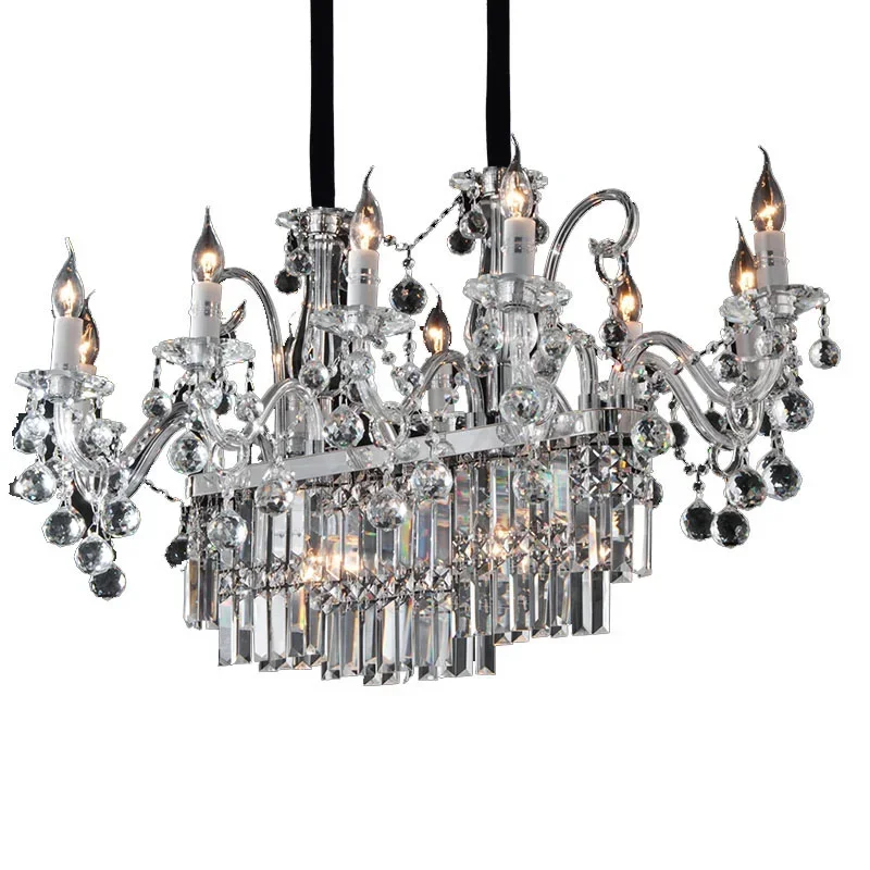 

European Chandelier Living Room Light Luxury Atmospheric Lighting Bedroom Creative Villa Hotel Restaurant Crystal Chandelier