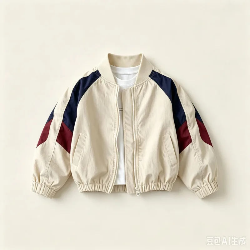 Boy Girl Toddler Patchwork Baseball Jacket 26 Autumn Winter Stand Collar Casual Loose Coat 2-12 Years Outfit Warm Windproof
