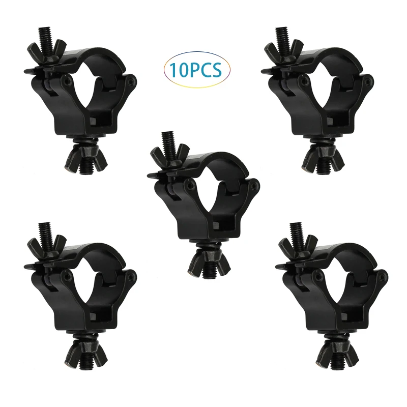 

10PCS Eyeshot Premium Truss Clamp Stage Light Clamp 2 Inch Aluminum Light Clamps for Truss, Heavy Duty 100KG LED Par Light Hook