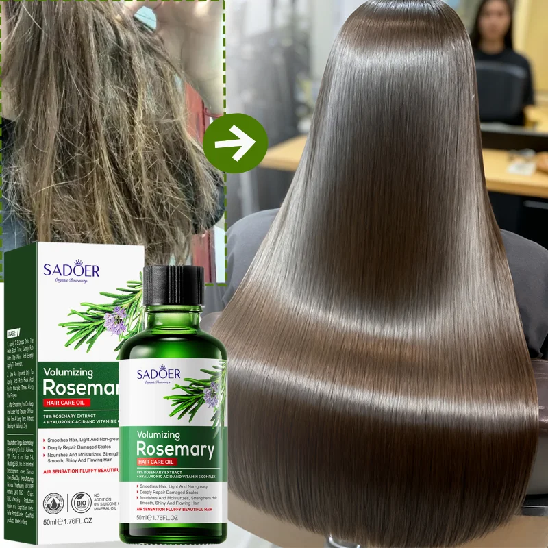 Rosemary Smooth 10 in 1 Hair Care Essential Oil Deep Conditioning Damaged Frizzy Keratin Hair Mask Soft Smooth Healthy Hair Care