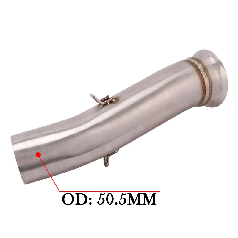 For KTM DUKE 790 890 890R 2018 - 2023 Motorcycle Exhaust Escape Moto Middle Link Pipe Carbon Fiber Cover Connection 51MM Muffler view 5