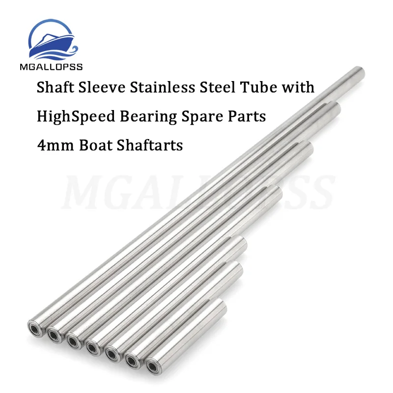 

RC Boat 1pc Shaft Sleeve 5/8/10/15/20/25/30cm 304 Stainless Steel Tube and High Speed Bearing Spare Parts For RC 4mm Boat Shaft