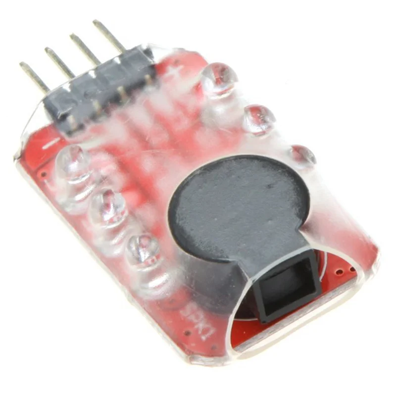 ELECT-5X Loud Hailer Lipo Battery Voltage Alarm Display Checker 2-3S LED Display For RC Helicopter Quadcopter Car Battery