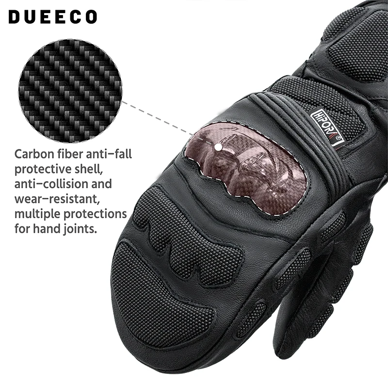 DUEECO Wettkampf-Skihandschuhe Alpine Skihandschuhe Winddichte, warme Winter-Skihandschuhe – Detail 3