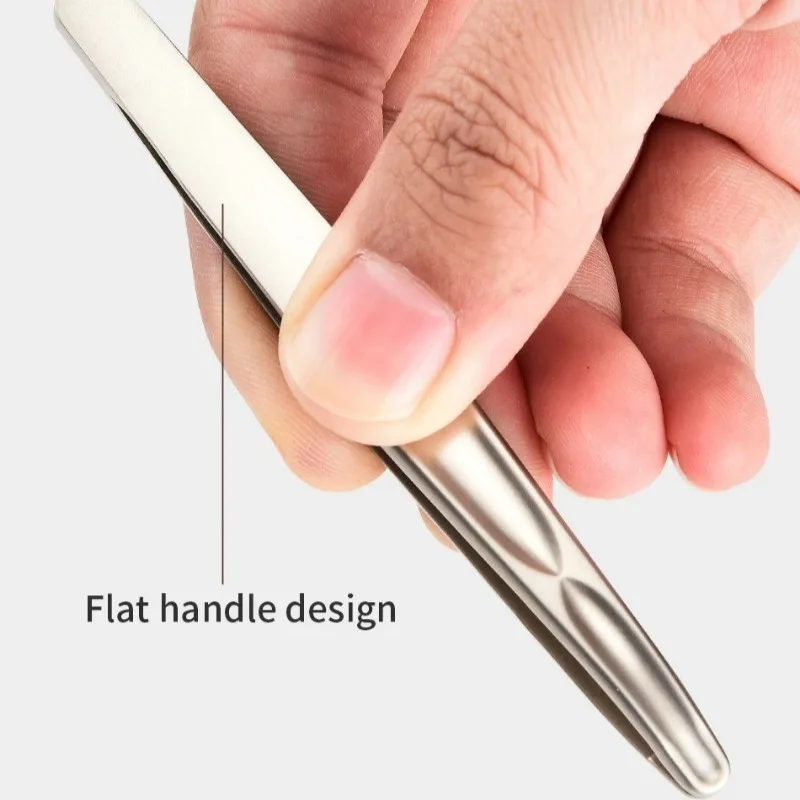 1/2/3pcs Premium Round Head Tweezers for Eyebrow & Facial Hair Removal Seamless Clips Short Hair Precision Stainless Beard Clip