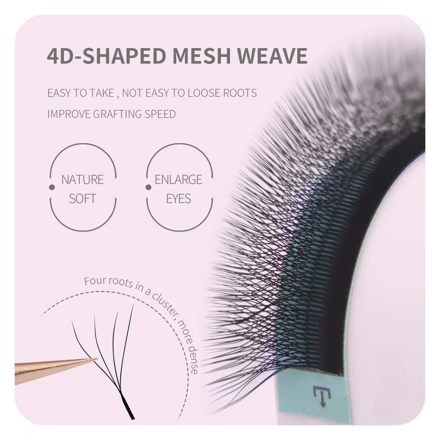 ANNAFRIS Brown W Shape Lash Extensions 2D 3D 4D 5D YY Lash Bloom Automatic Flowering Premade Fans Natural Soft Individual Lashes