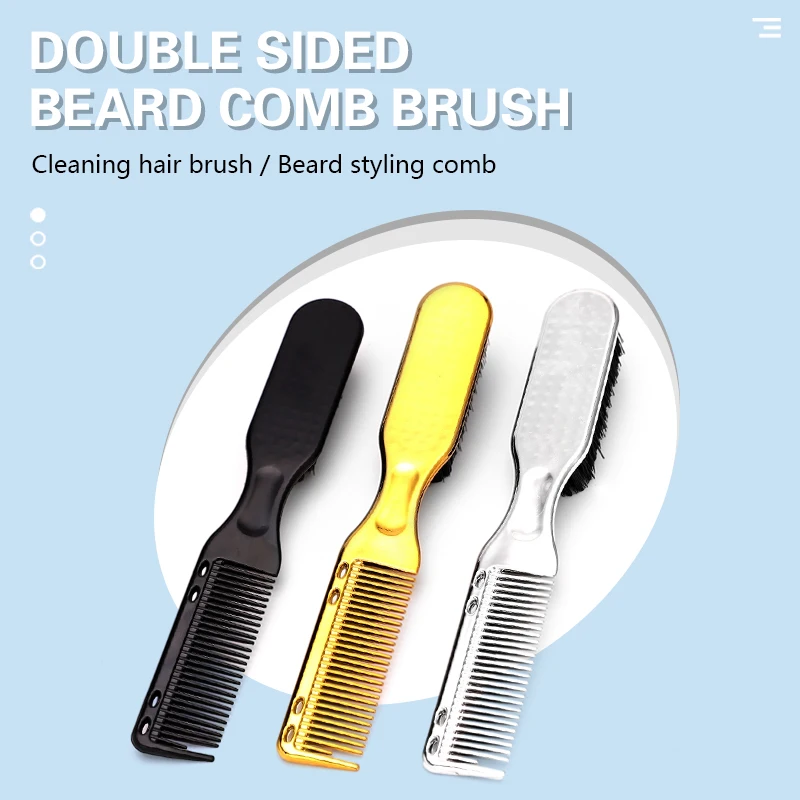 3 colour Men's Beard Styling Combing Hair Fragments Sweeping Beard Styling Care Dual Head Multifunctional Brush Comb