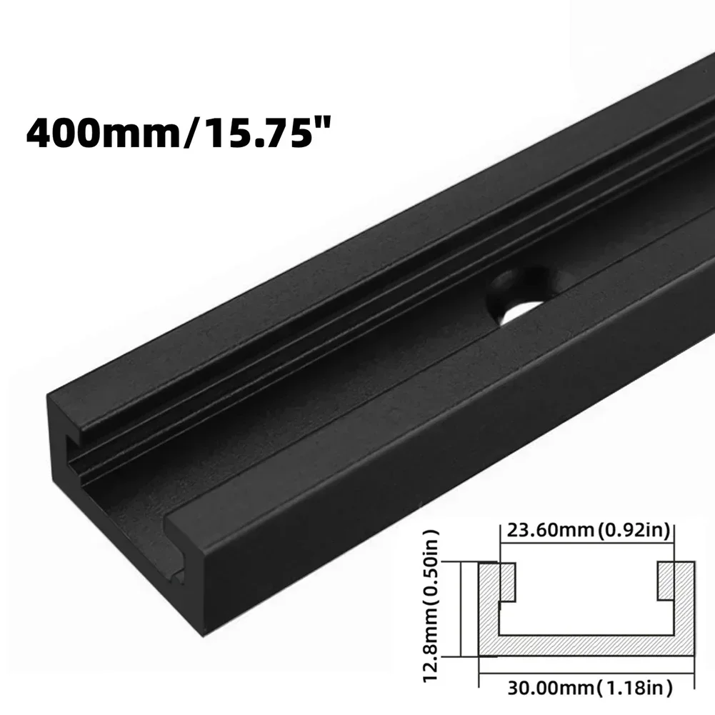 DIY Carpentry Aluminium T-Track Adjustable Woodworking T Track Accessory DIY Woodworking 300mm Length 30mm Width