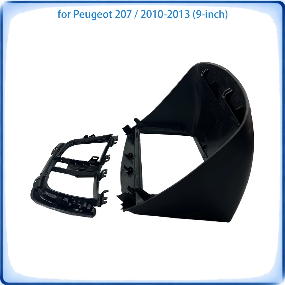 Car Radio Fascia Frame For Peugeot 207 2009-2013 9 inch With Canbus Decoder & Wiring Harness Car Accessories Plug & Play