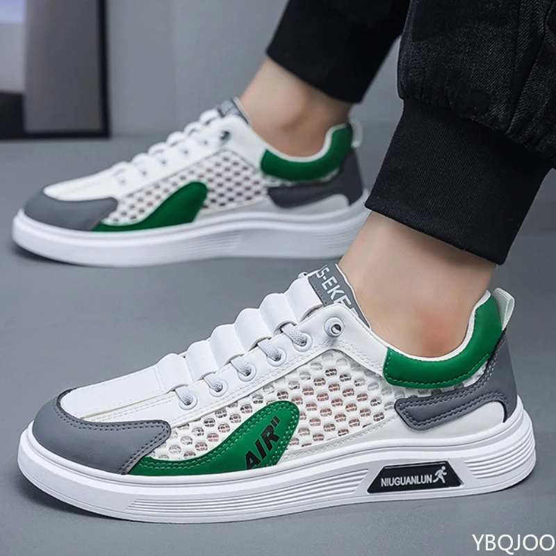 

Модная мужская обувь, новая летняя дышащая сетчатая модная универсальная противоскользящая повседневная повседневная спортивная вулканизированная обувь, мужская роскошная обувь