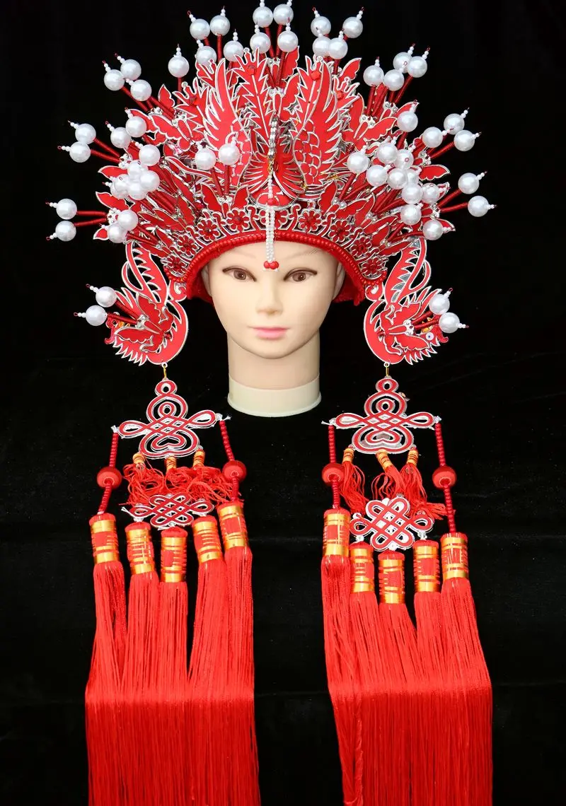 Bride headdress costume wedding rockhopper hat Chinese wedding rockhopper Xiabi bride