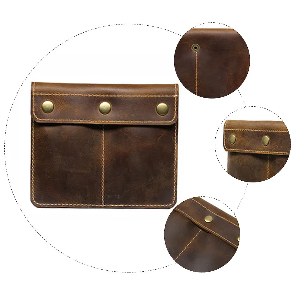 

Vintage 2-Slot Watch Box Portable Cowhide Case Durable Elegant Storage Organizer For Travel Jewelry Gift Packaging