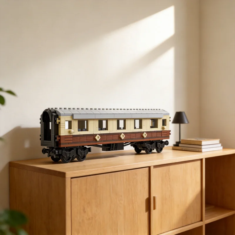 

574pcs MOC Passenger Coach 8 Wide Train Model Building Blocks Creative DIY Gift Display Decor Assemble Premium Adult Kids Desk