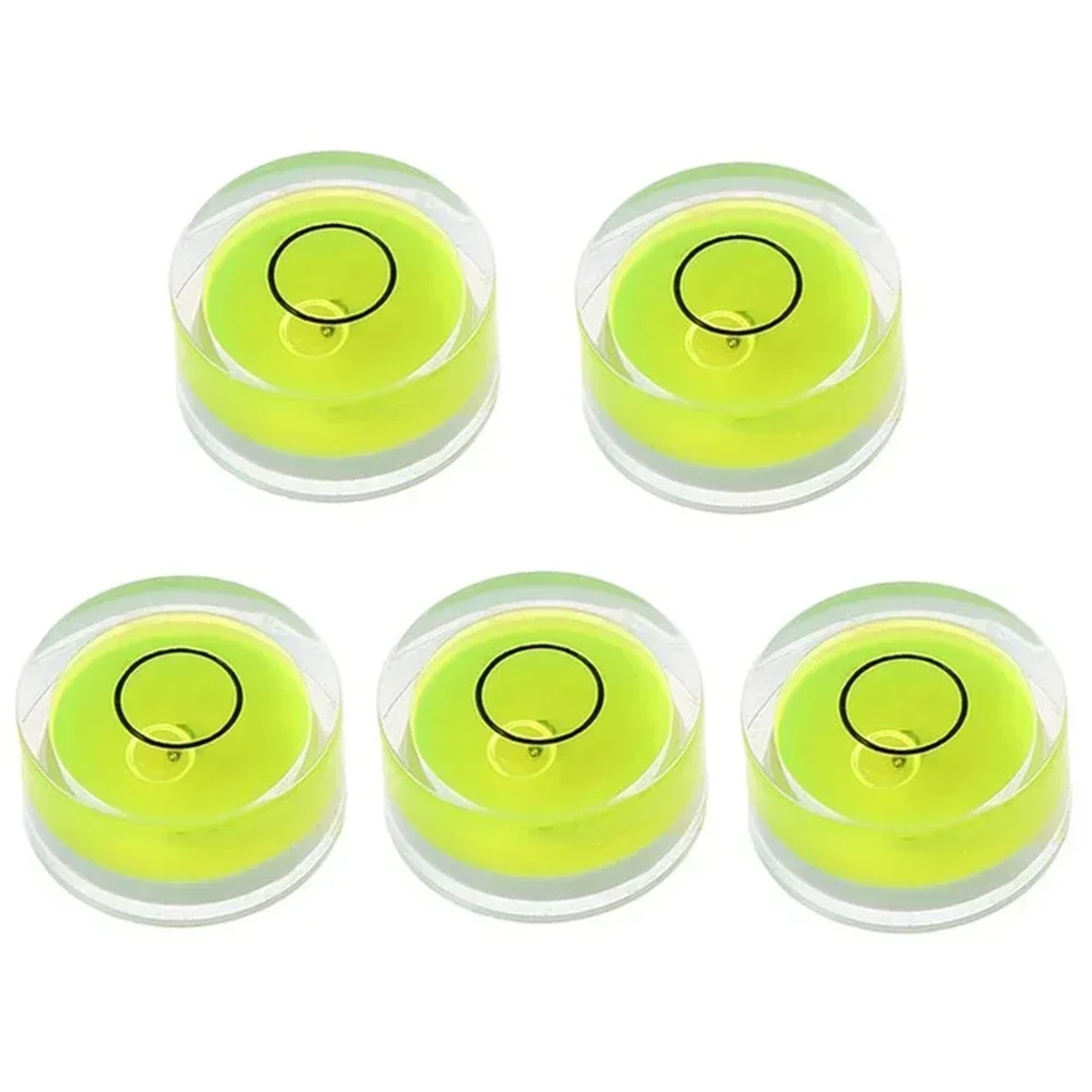 5pcs Precision Round Bubble Level For Spirit Level Mini Acrylic Bullseye Level Measurement Instrument