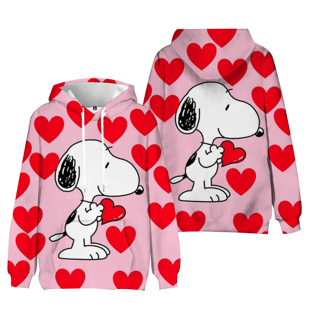 Woman\'s Hoodie New Autumn/Winter Fashion Y2K Snoopy cartoon print Sweatshirts Round Neck Coat Loose Long Sleeve Hatless Hoodie