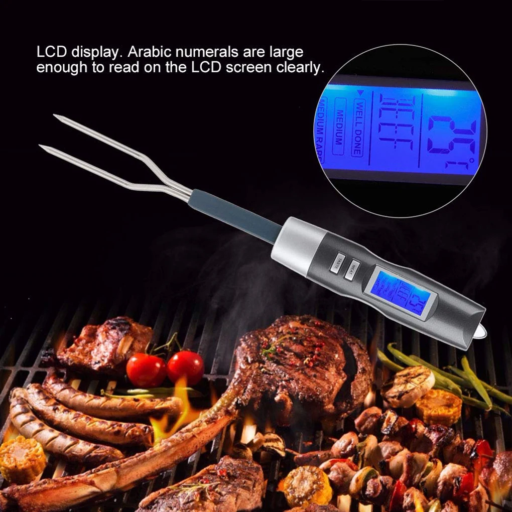 Stainless Steel Digital Cooking Thermometer – Easy To Read LCD Display Highly Functional High