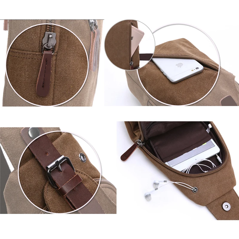 2023 nuovo zaino a tracolla monospalla da uomo Wash Canvas Outdoor Leisure borsa a tracolla moda di alta qualità gilet da viaggio sportivo