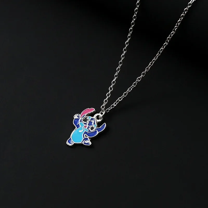 Disney Cartoon Paar Ketting Lilo & Stitch Modellering Metalen Ketting Anime Karakters Stitch Kawaii Hiphop Hanger Kids Cadeaus