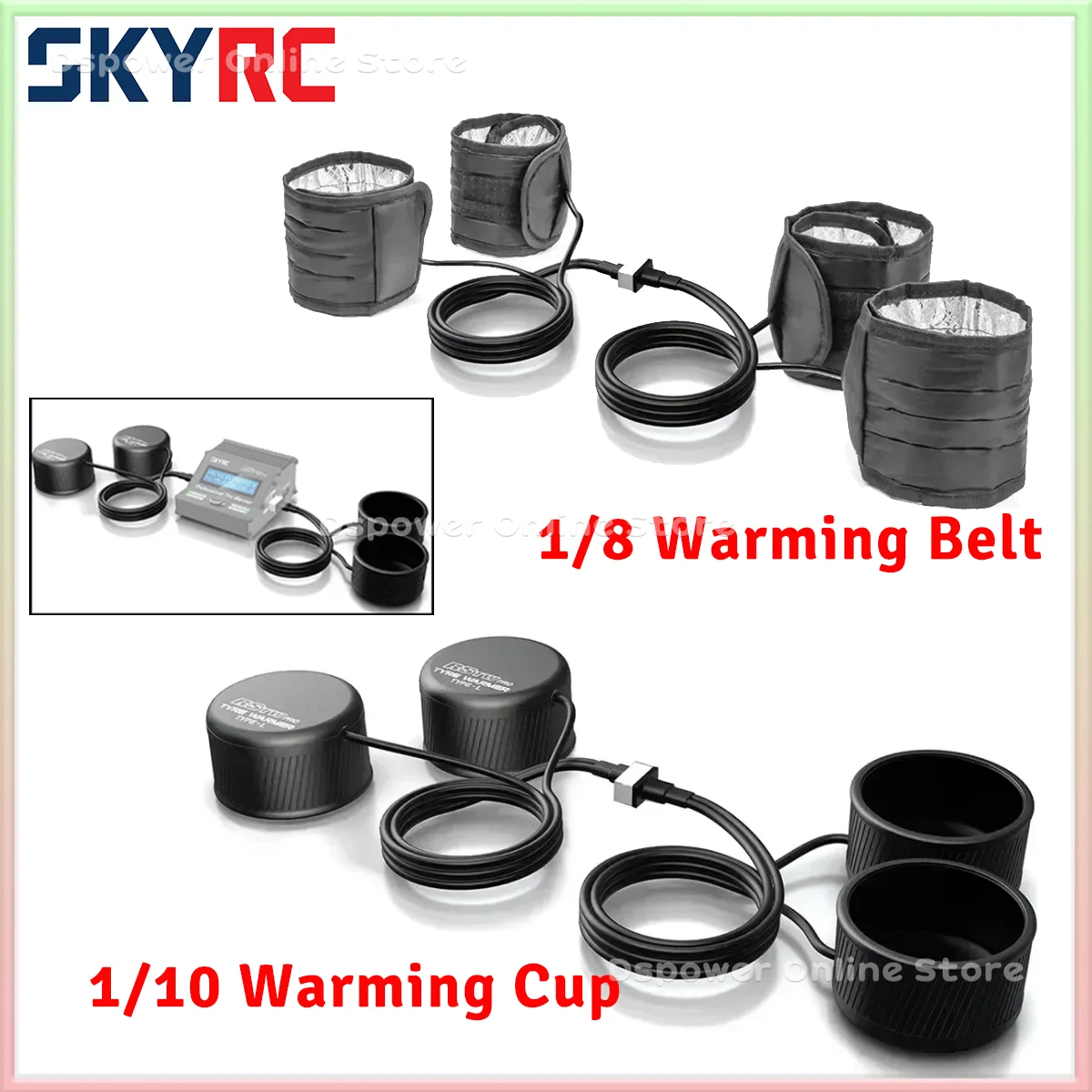 SKYRC حزام تدفئة الإطارات/كوب التحكم في درجة الحرارة لتدفئة الإطارات 1/10 1/8 سيارة بجولة كهربائية RC سباق الانجراف ملحقات السيارة #1