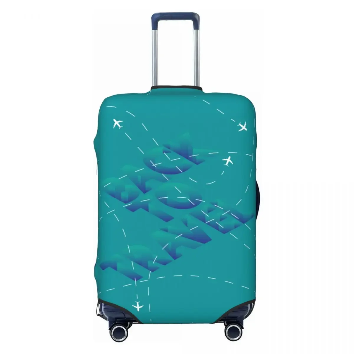 Flight Routes Suitcase Cover Back To Travel Vacation Travel Useful Luggage Supplies Protector