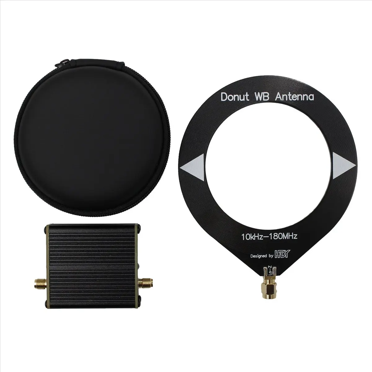 AU47-Mini Loop Antenna High Impedance Amplifier 10kHz-180MHz with Low Impedance Converter for Radio Walkie Talkie SDR