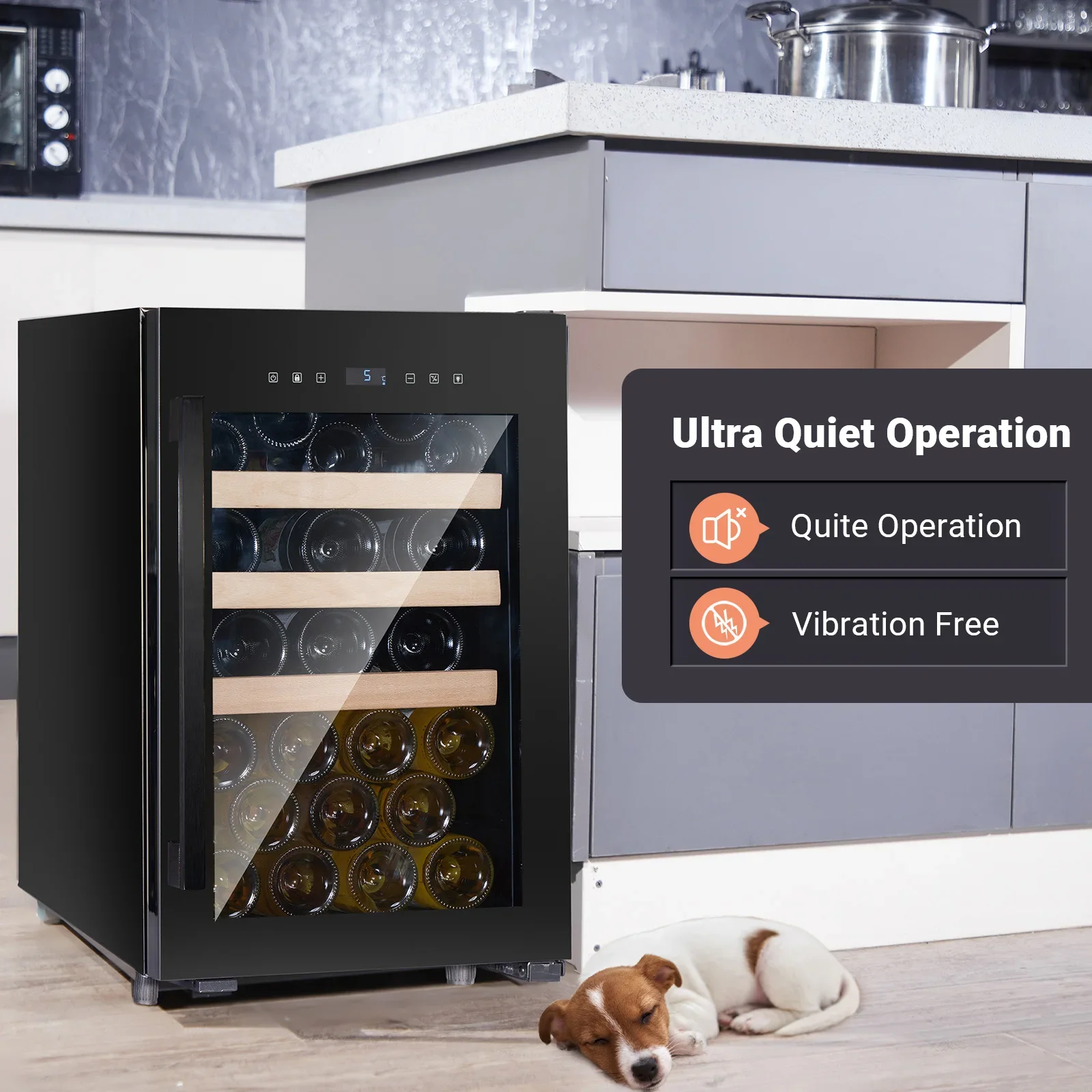 31-бутыльный шкаф для черного вина, охлаждаемый винный погреб, подходящий для барной семьи