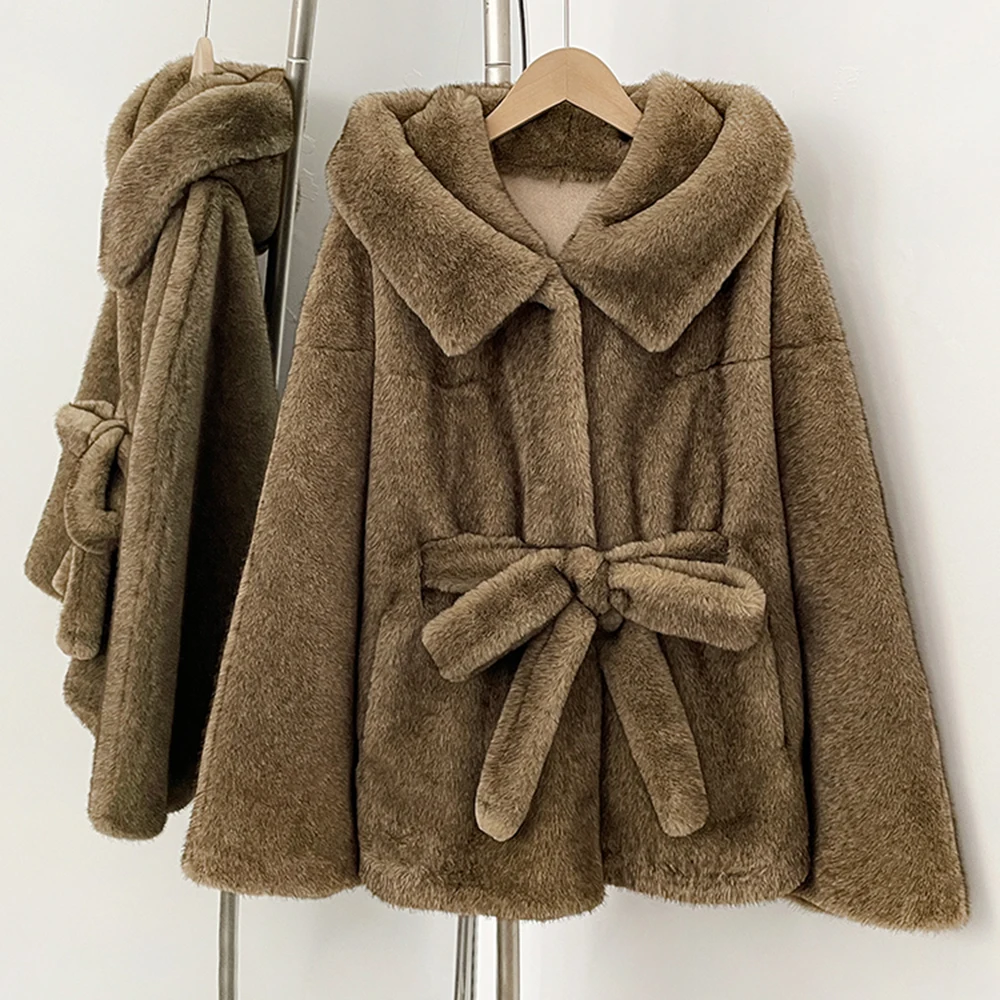 

Faux Fox Fur Jacket Women Artificial Female New Winter Fur Coat Eco-friendly Clothes Suede Lining Warm Fake Fur Outerwear Lady