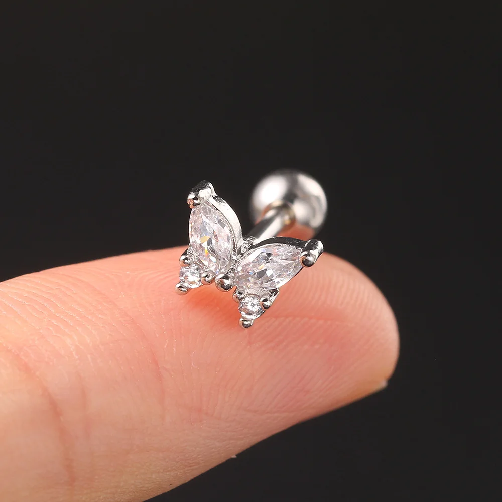 1PC Ear Piercing Tragus Rook Helix Lobe Snug Piercing for Women Crown Star Shaped Cartilage Septum Piercings Oreille Ear Jewelry
