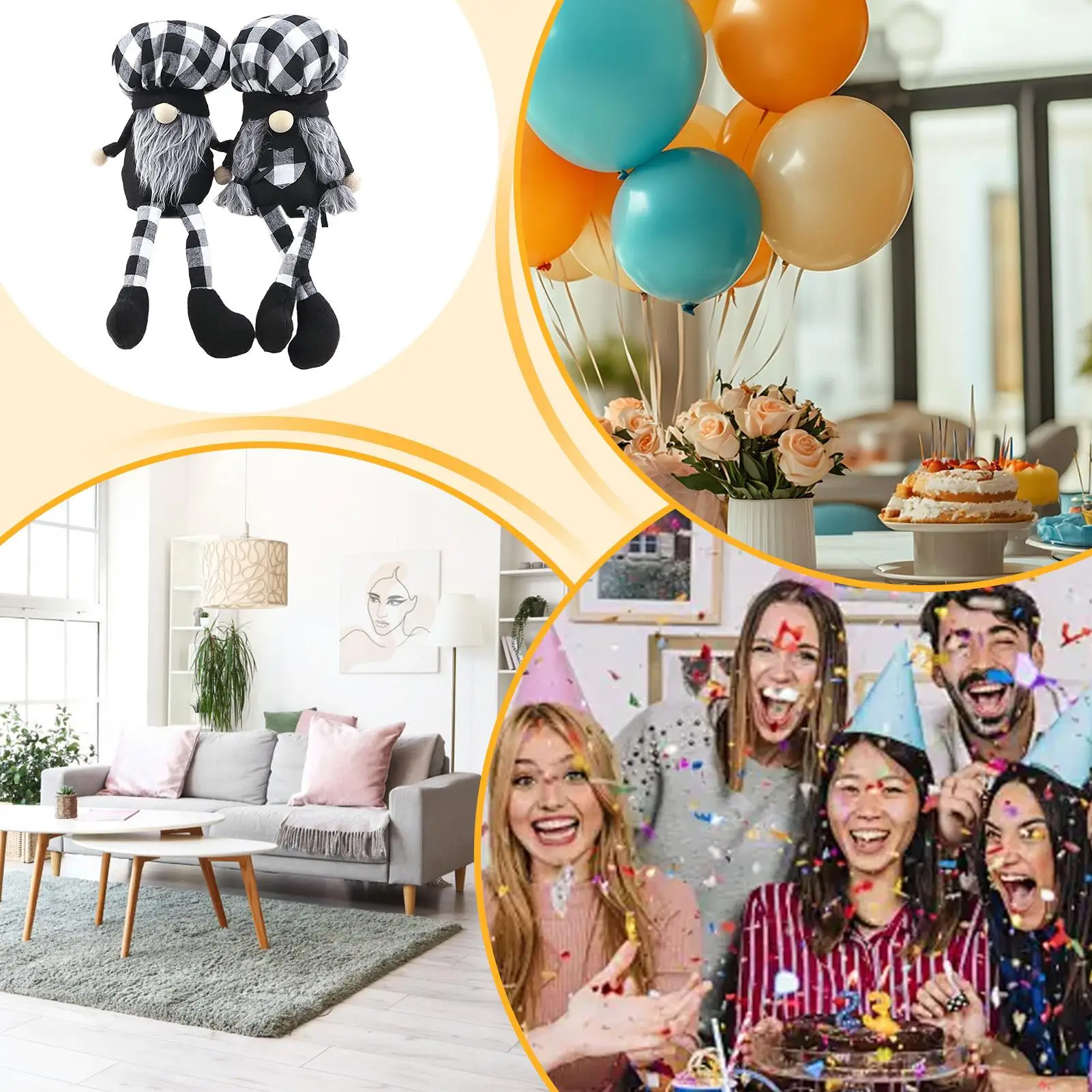 

Stuffed Gnomes Dwarf Doll Decorations Gnome Home Decor For Shelf Desk Office Bedroom Mantel Kitchen Garden Halloween