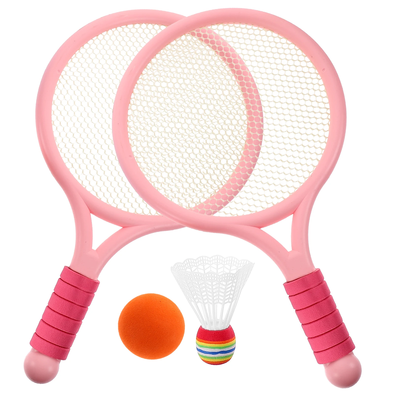 

2 Pcs Tennis Racket Badminton for Kids Pocket Toy Rackets Racquet Paddle Outdoor Toys