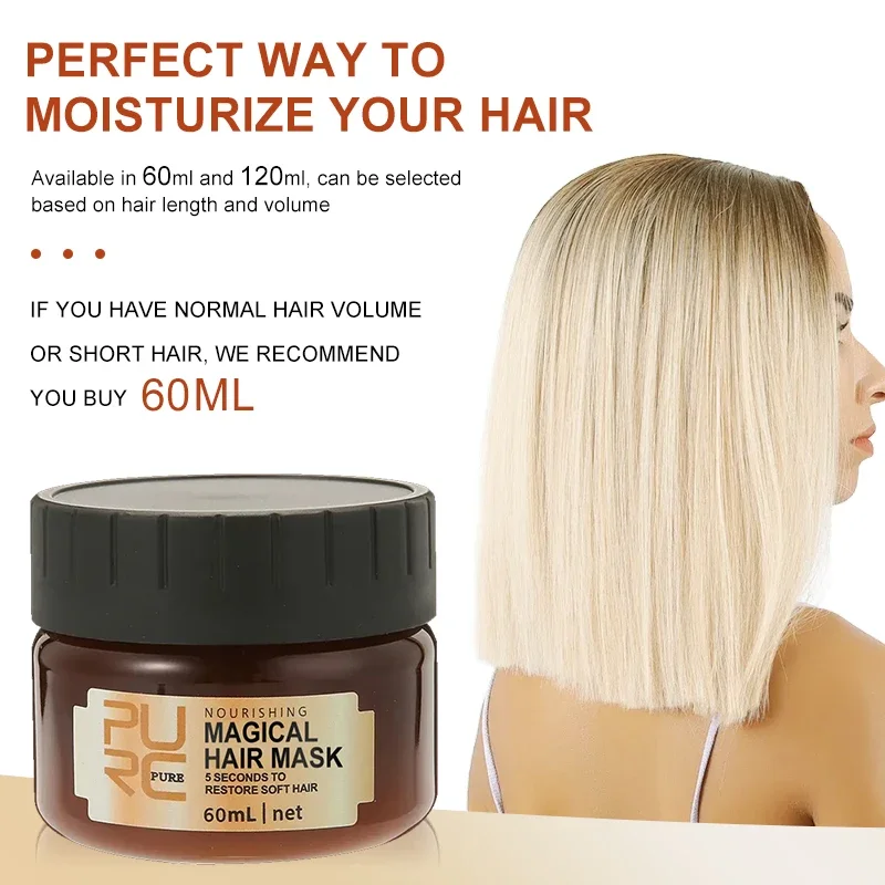 PURC Magic Hair Serum & Magical Repair Hair Mask 5 Seconds Treatment Frizzy  Damaged Dry Keratin Smoothing Hair Care Products