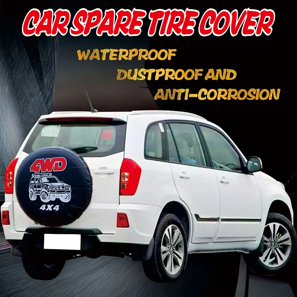 14/15/16/17inch 1Pcs Spare Tire Cover Case PVC Leather Spare Wheel Tire Cover Car Tyre Storage Bags Auto Vehicle Wheel Protector
