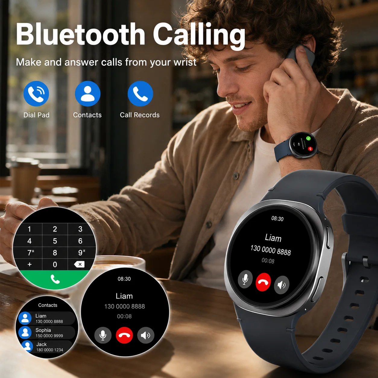 2026 New Smart Watch Game Dial Dynamic Dial Bluetooth Call Wireless Charging Fitness Tracker Voice Assistant Gift image 3