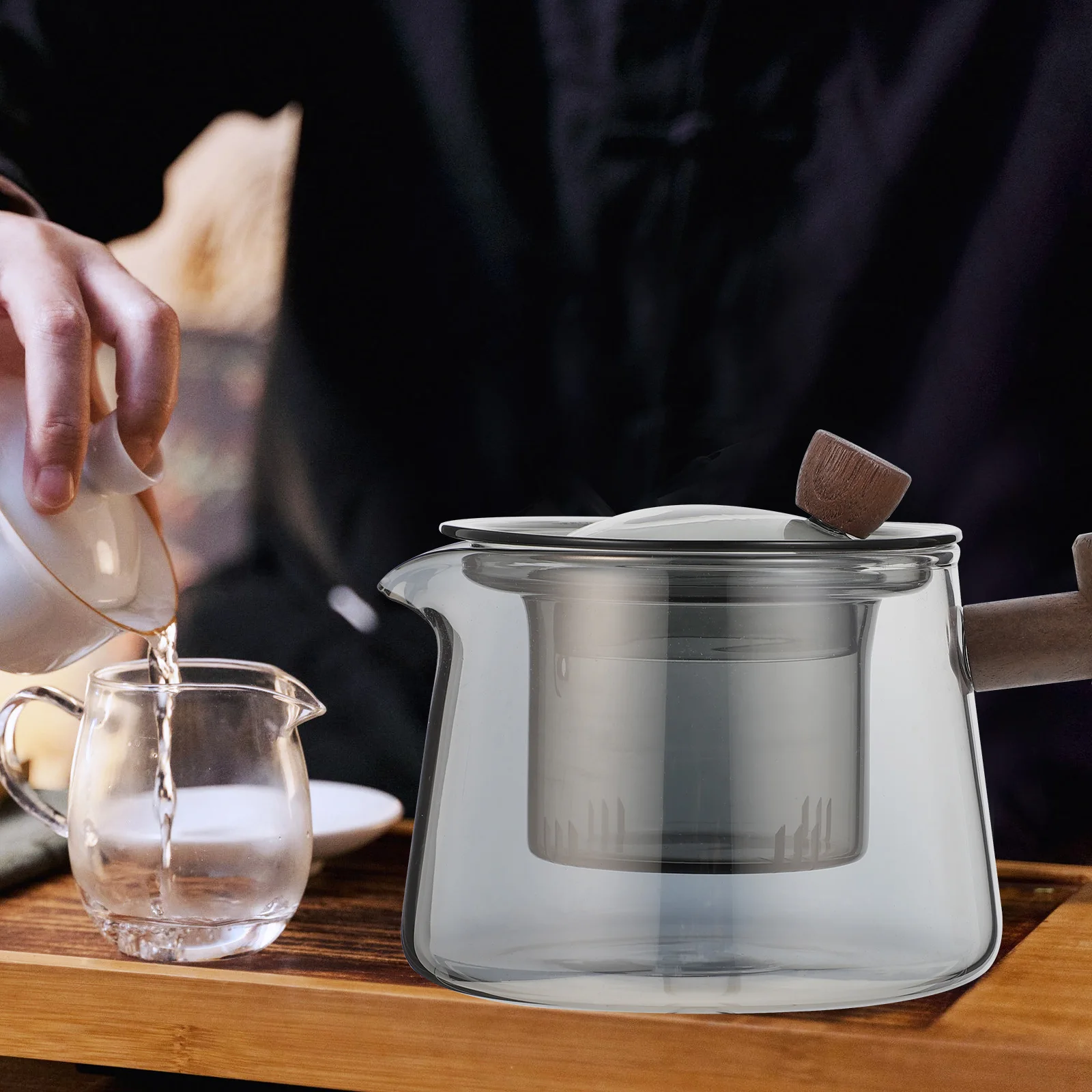 

Clear Glass Teapot Small Capacity Premium Material Easy Clean Transparent Degrees Tea Brewing Loose Leaf Tea Bags