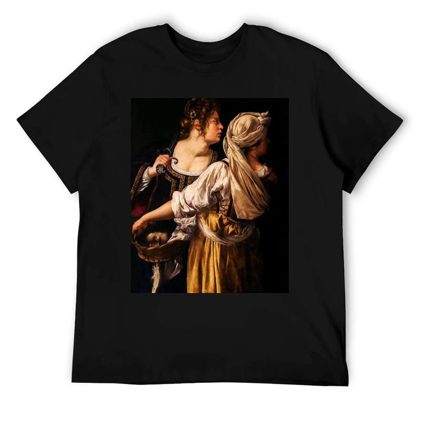 جوديث وخادمها-أرتميسيا Gentileschi تي شيرت رجالي جرافيك تي شيرت تي شيرت مصمم تي شيرت