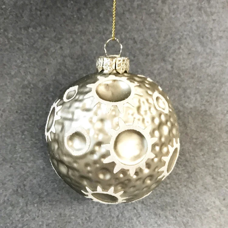 Christmas glass ball ornaments pendant store layout creative gift 8cm meteorite ball Christmas ball