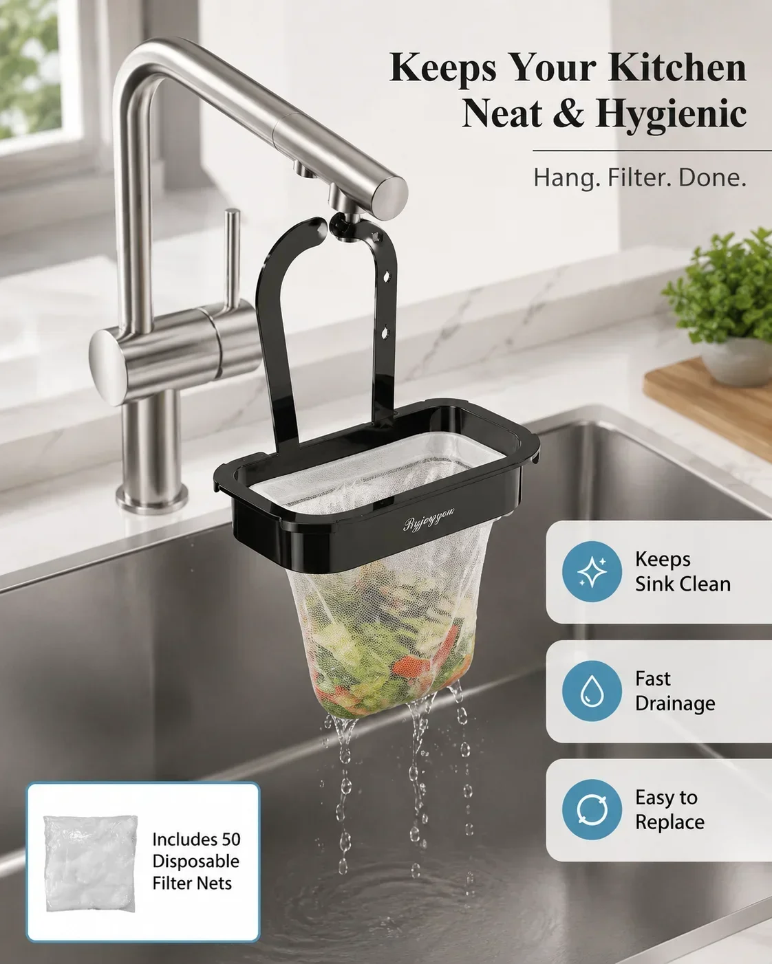 Kitchen Sink Garbage Filter Rack Anti-Clogging Drainage Basket Stand Dishsink Holder for Soup Leftovers Food Convenient Food Str