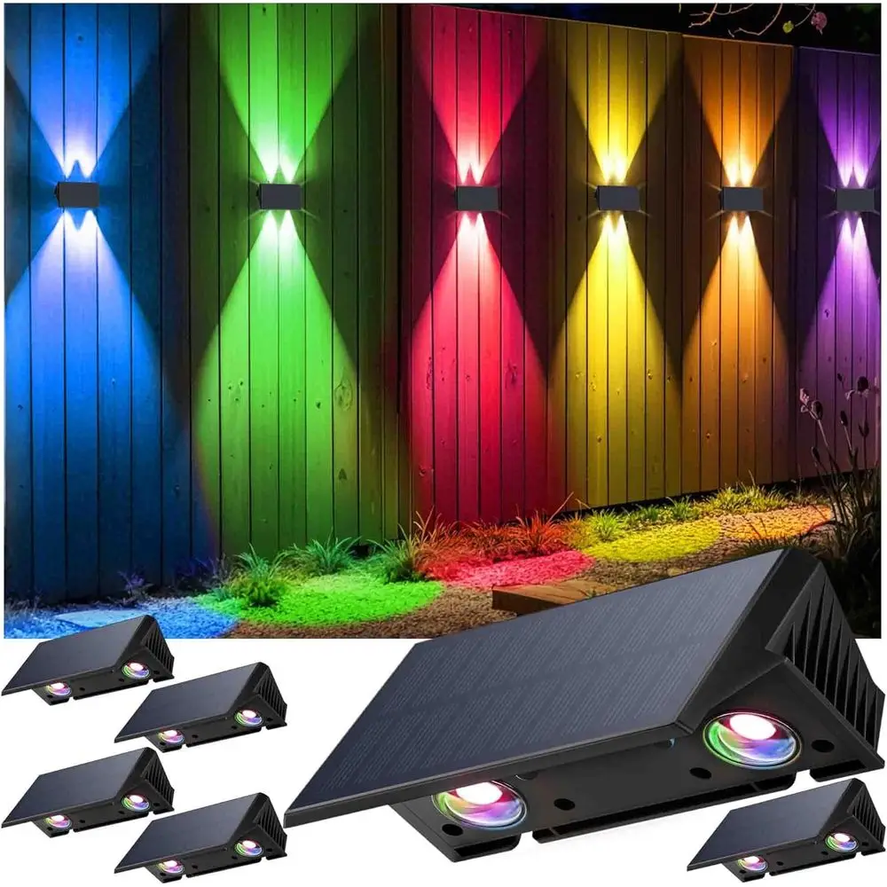 

Набор из 6 гибких светодиодных светильников с кнопками для включения/выключения, IP67, водонепроницаемые, для улицы, 100 лм, яркие, автоматическое включение от заката до рассвета, для стен/лестниц/двора/перил/террасы