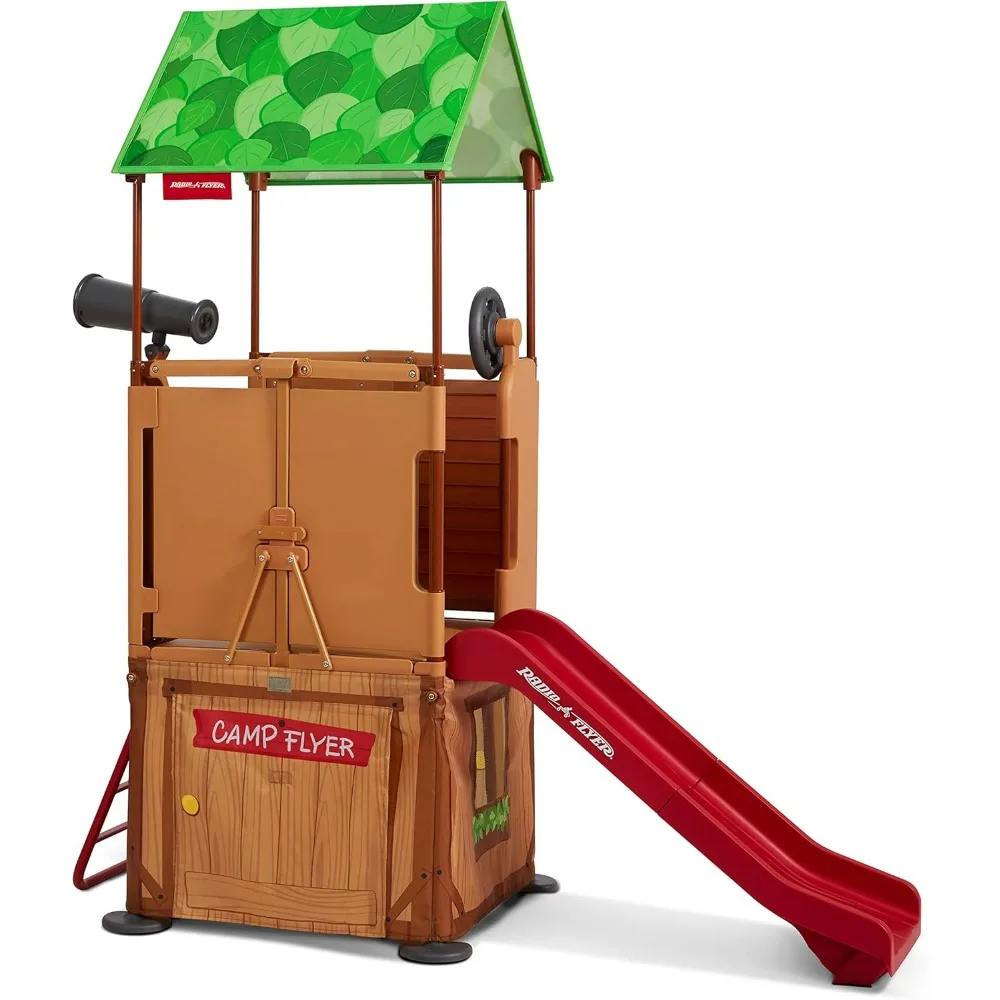 

Treehouse, Toddler Climber, Kids Playhouse for Ages 2-5, Easily Folds for Compact Storage, Climb and Slide, Playhouses Outdoor