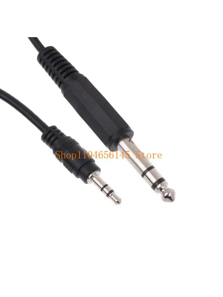 

652F 1/4" 6.35mm TRS Stereo Male to 1/8" 3.5mm Male-Plug Aux Cable Cord Connection Adapter Wire for Power Amplifier-Equalizer