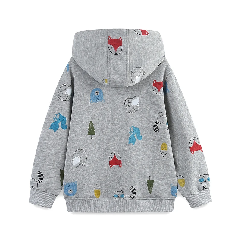 Little maven Children's Clothing Baby Boys Hoodies for Kids Clothes 2024 Autumn Spring New Infants Animals Sweatshirts Cotton image 2