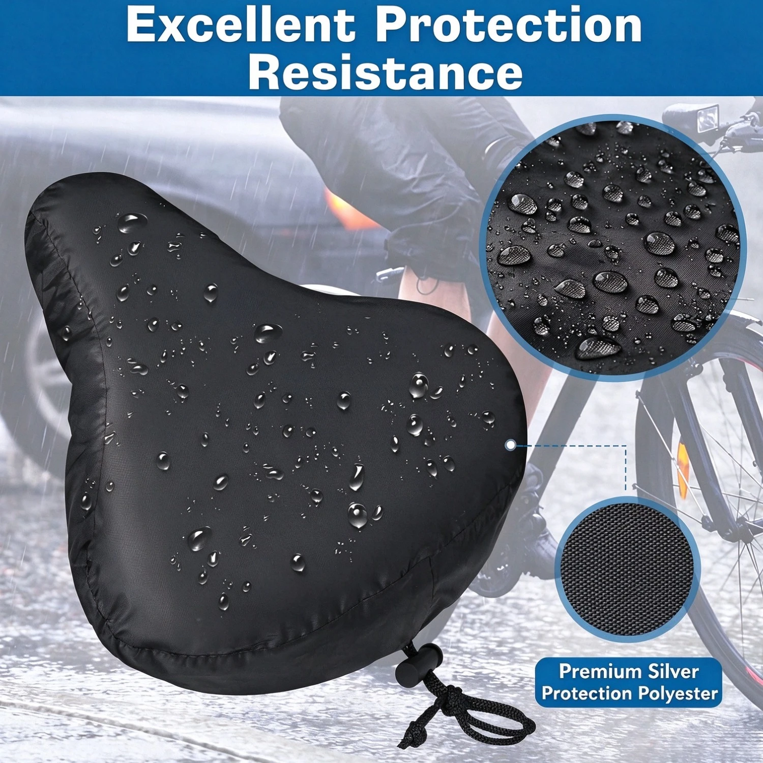 1/2pcs Bicycles Saddle Seat Rain Cover Dust-proof Cushion Protector Guard Outdoor Bicycle Seat Cover All Weather Saddle Cover - view 2
