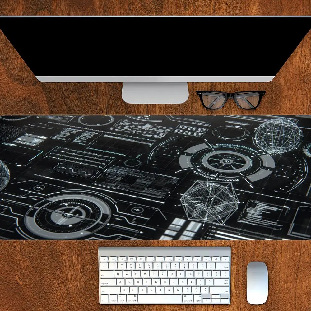 

Mouse Pad Gaming Accessory Mechanical Drawing Large HD HYB XXC MousePad Natural Rubber Carpet Non-Slip Table Mat Office Rug