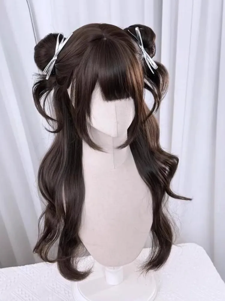 Film cinese Nezha Costumi Cosplay Accessori Parrucca Cosplay Lolita Onda lunga Parrucca sintetica JK Parrucche Carnevale di Halloween Cos