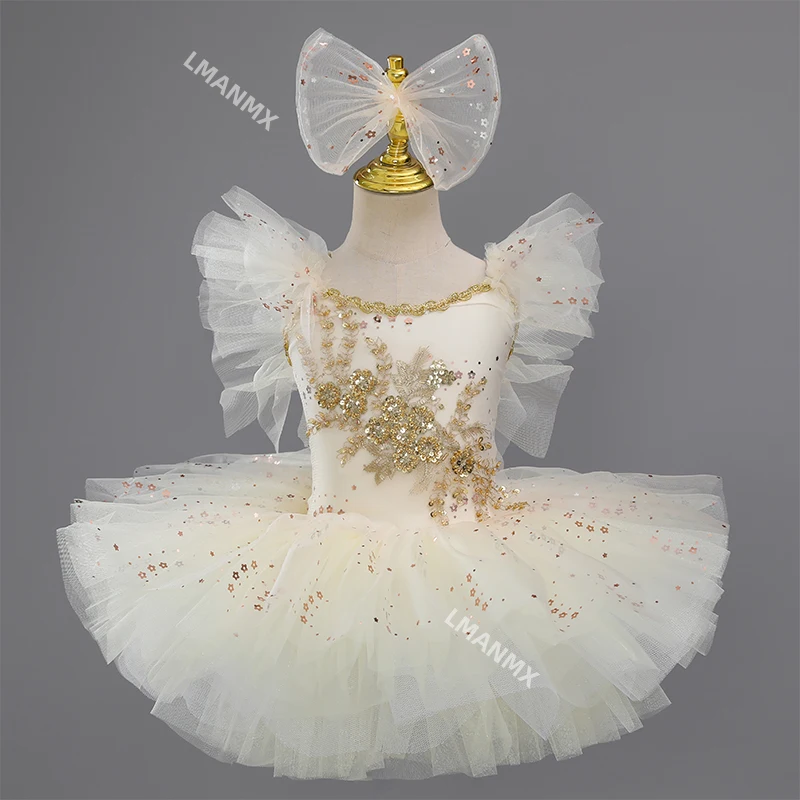 

Детская профессиональная балетная юбка с вуалью «Лебединое озеро», пышная юбка, сценический костюм, костюм для выступления