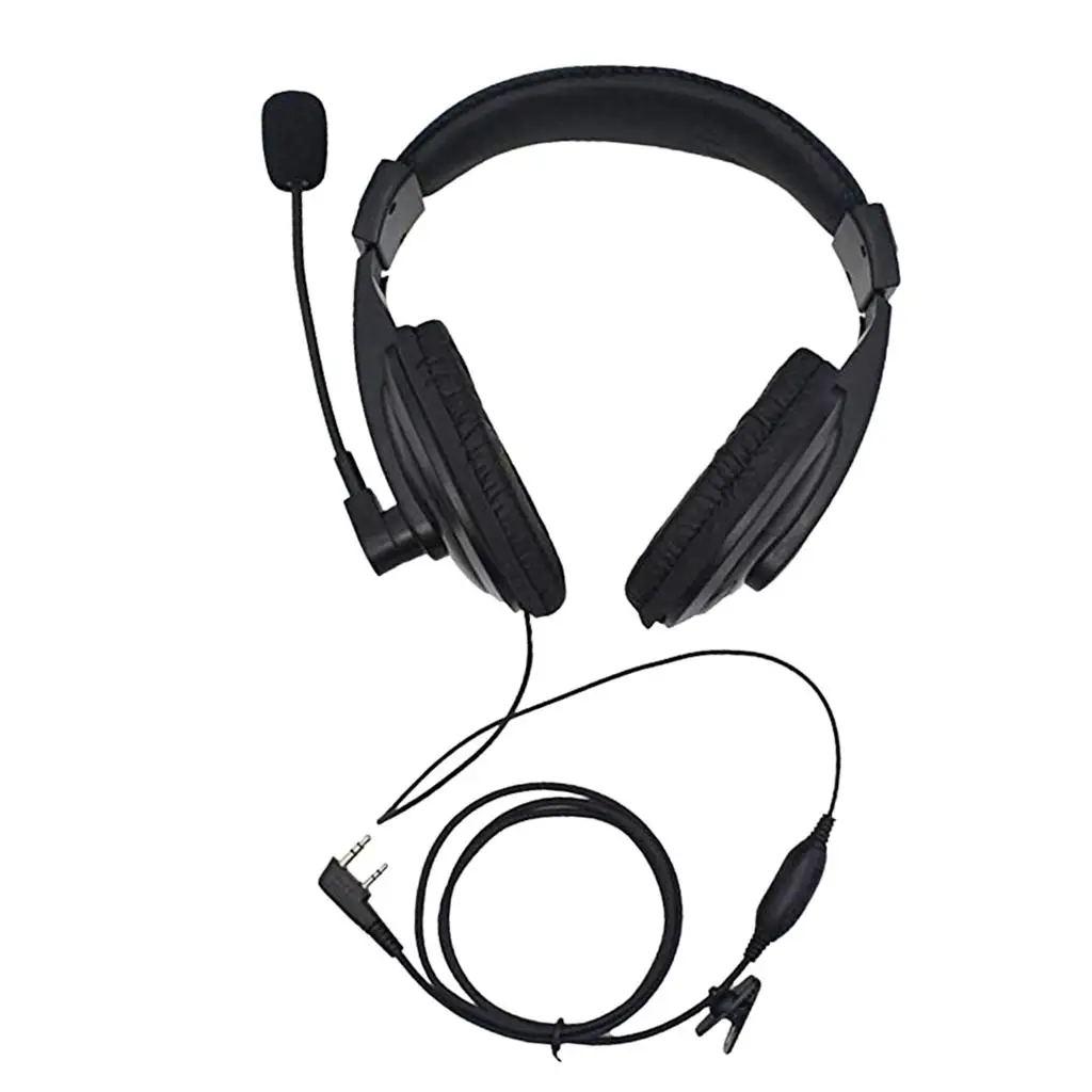 Wired Overhead Headset Noise Cancelling Earpiece with Microphone for Covert Security Applications in Hotels Clubs