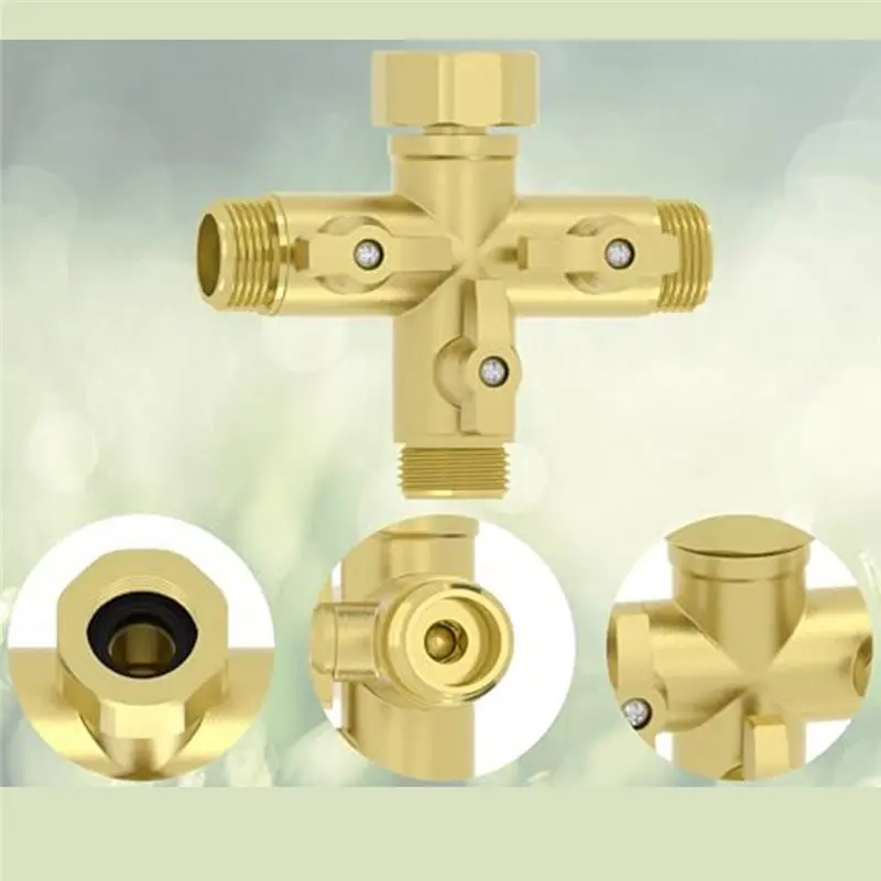 ABDJ-High Flow Hose Adapter 3 Way Hose Connector For Efficient Watering Outdoor Fitting Enhanced Water Flow System