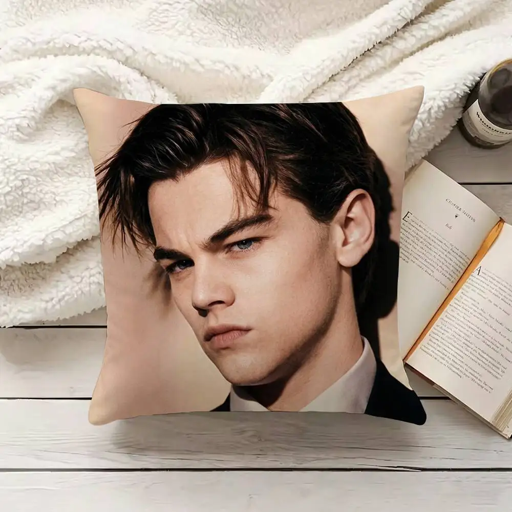 L-Leonardo Dicaprio Young Various Sizes Square Pillow Case For Car Home Bedchamber Decor