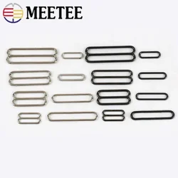 30Pcs Meetee 20/25/30/40/50mm Metal Tri-Glide Adjust Buckles Clasp Bra Ring Sliders Strap Buckle DIY Belt Hook Garment Accessory